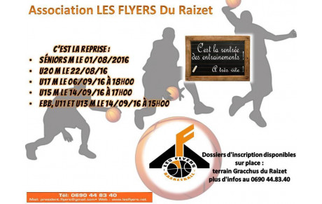 Reprise des Entraînements